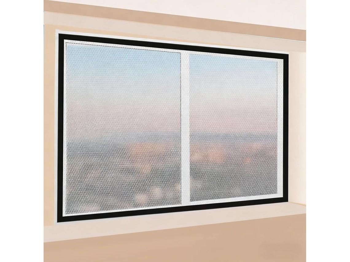 Kits De Aislamiento Reutilizables Para Ventanas, Lámina Aislante Térmica Gruesa Bloquea El Aire Frío, Invie...