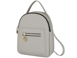 Rebe-mochila De Cuero Pu Para Mujer Casual Bonita Mochilita Diaria Con Bolsillos Cremallera Convertible Bandolera