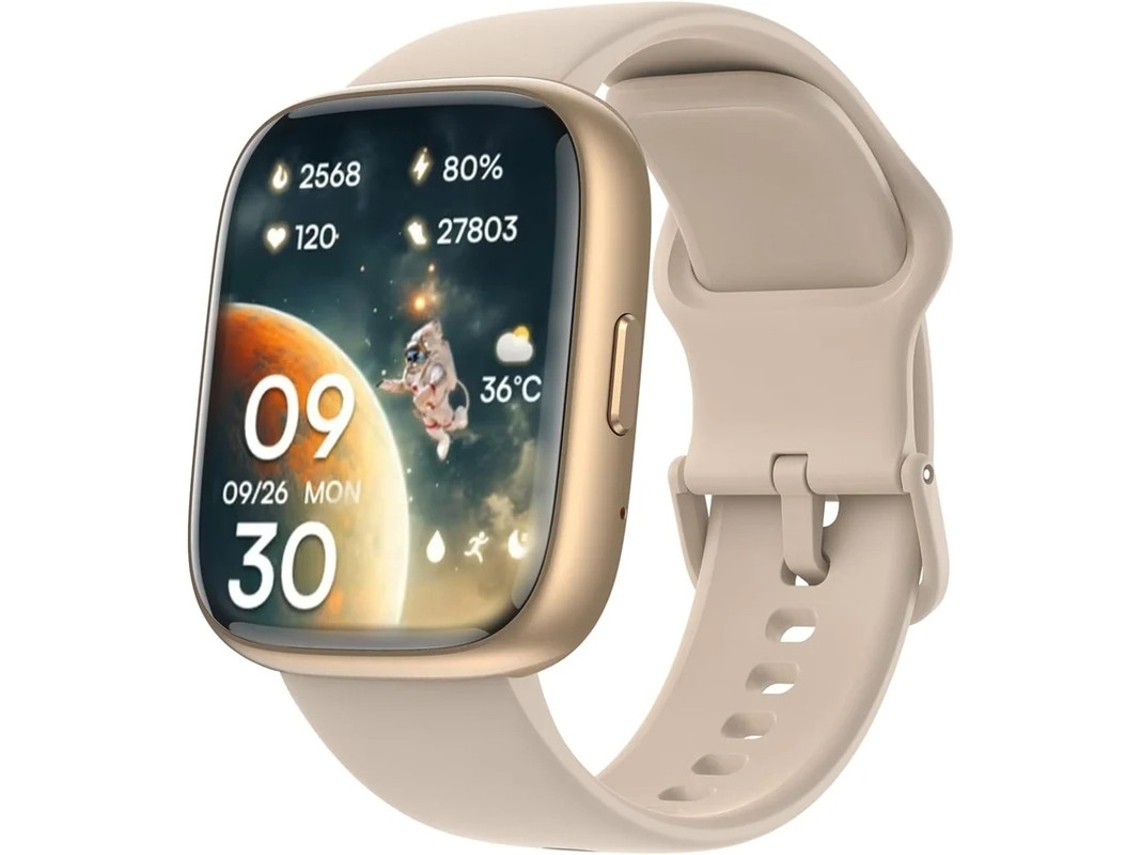 Reloj inteligente 1.83 HD Fitness Tracker Impermeable IP68 Monitor de frecuencia cardíaca Spo2 Sueño Compatible con iOS Android Rosa Yizhood