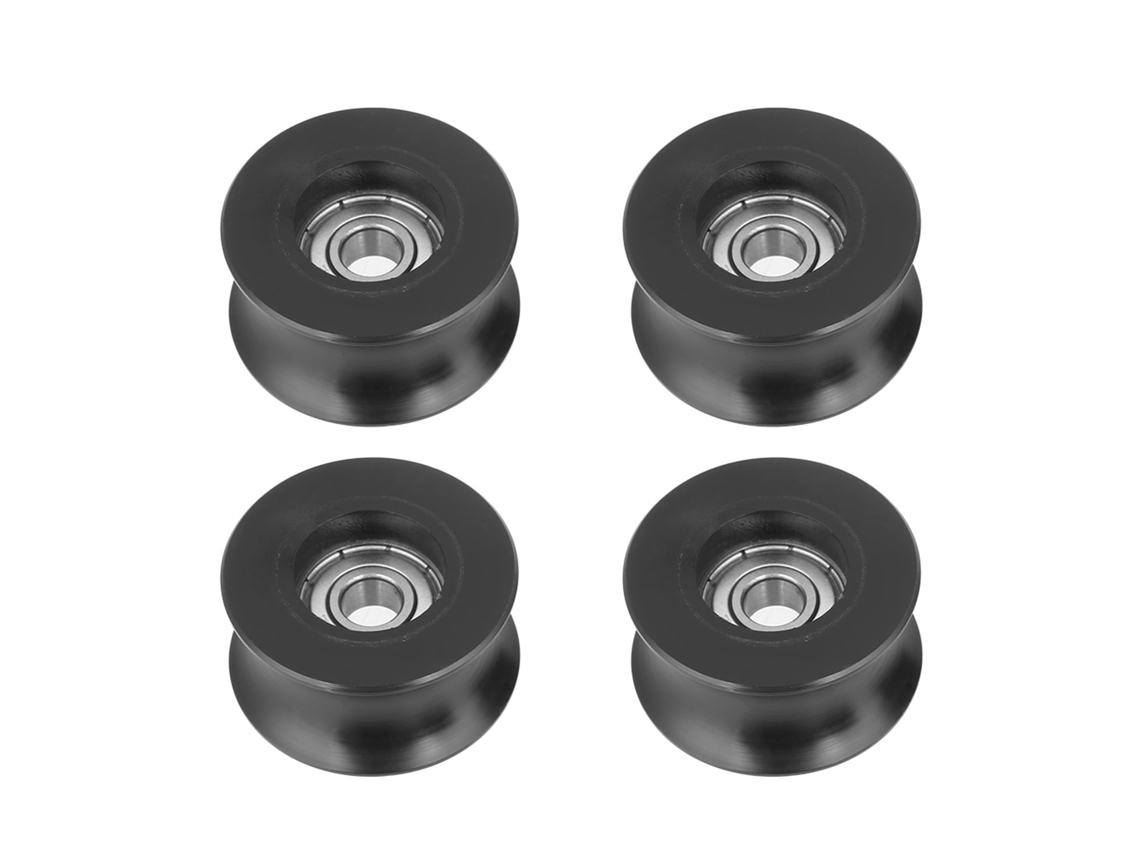 4 Poleas Guía Con Ranura En U De 8x39,5x20,1 Mm, Tipo U, Rodamiento Liso Resistente Al Desgaste.