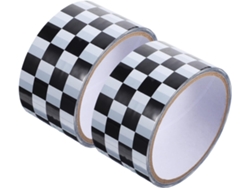 Besportble Cinta De Embalaje Con Estampado A Cuadros Blancos Y Negros Y Bopp 1500,00 X 4,80 X 0,01 Cm