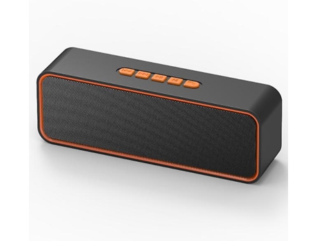 Altavoz Bluetooth portátil Altavoz Bluetooth inalámbrico 5,0 con graves estéreo Hi-Fi tiempo de reproducción 3D 10H naranja BISBISOUS
