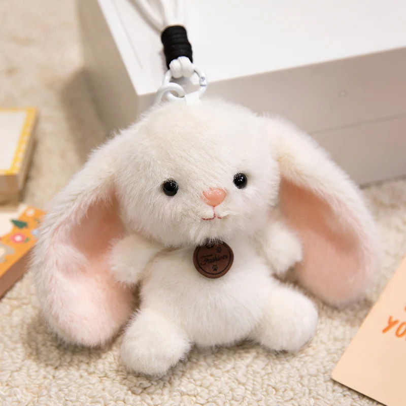 (conejo 12cm) Muñeco Colgante De Peluche Suave Y Adorable Con Forma De Animal, Juguete De Peluche Para Niños