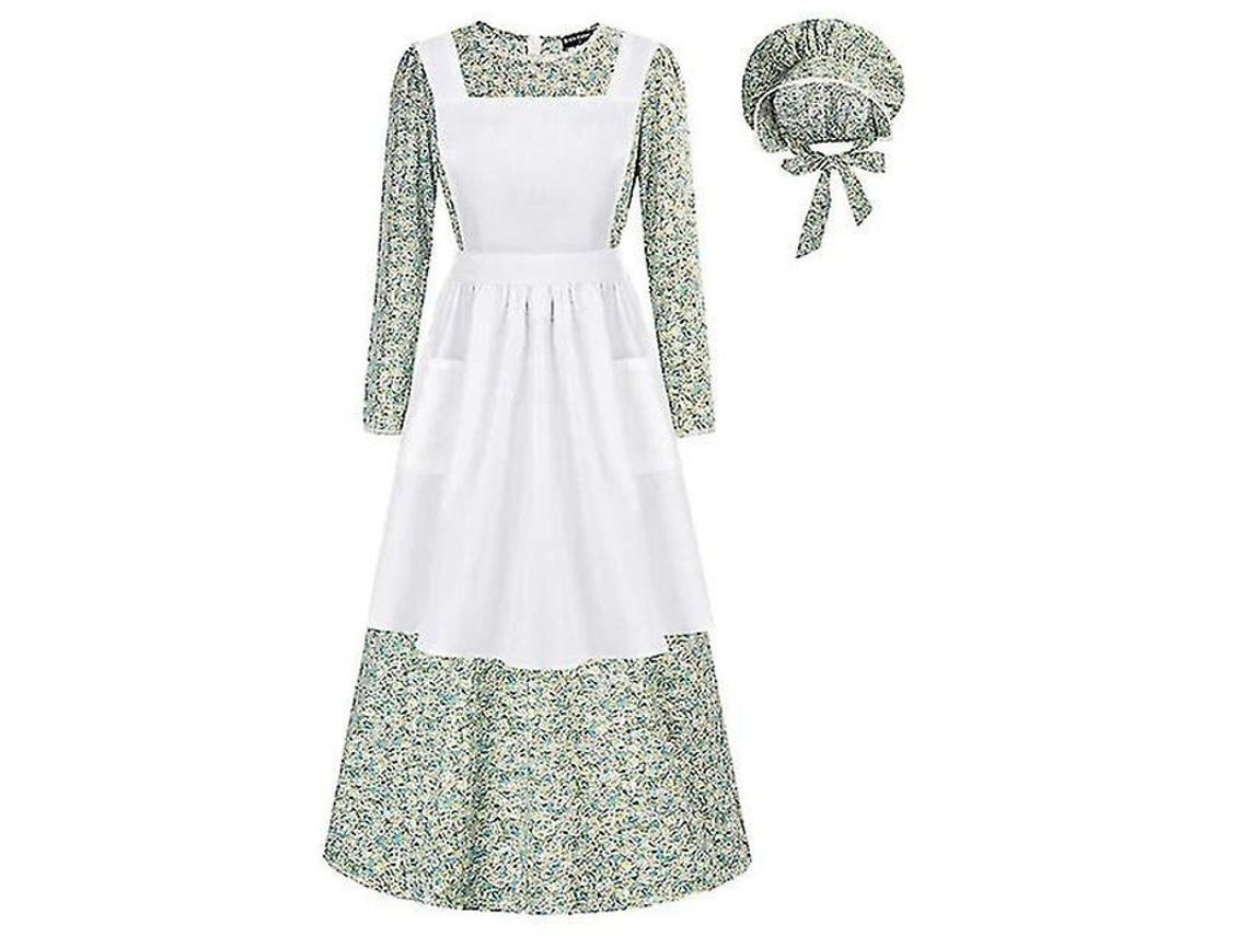 2026-conjunto De Ropa Hogar Para Mujer Estilo Lolita A-line Manga Larga Cuello O Talla Slim Fit Tela Algodón Poliéster Otoño