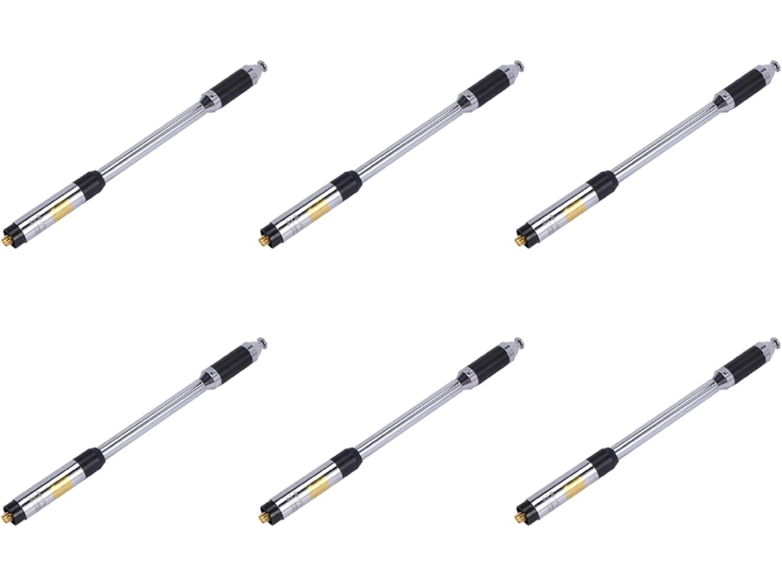 Antena Telescópica 6x Rh770 De Doble Banda 144-430mhz De Alta Ganancia Con Conector Sma Hembra Para Uv - 5r-82-888s