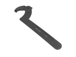 Llave de gancho ajustable de 2 a 4 3/4 pulgadas con cabeza redonda CRV para mantenimiento de vehículos y maquinaria