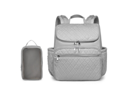 Bolsa de pañales portátil multifuncional con asas para cochecito. Gris Hexinyigjly