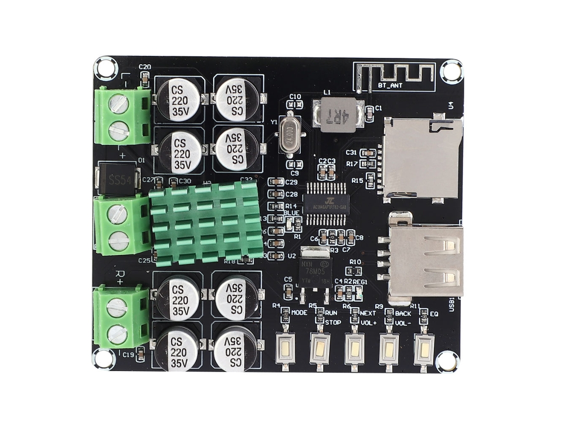 Placa Amplificadora De Audio Estéreo Digital Bluetooth Vhm-302 Tpa3116d2 2x50w De Doble Canal