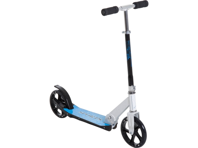 Homcom Patinete Para niños y adultos scooter plegable manillar ajustable marco aluminio ligero estable carga 80kg 84x34x8696 cm blanco 100kg 68x34x6073.5cm