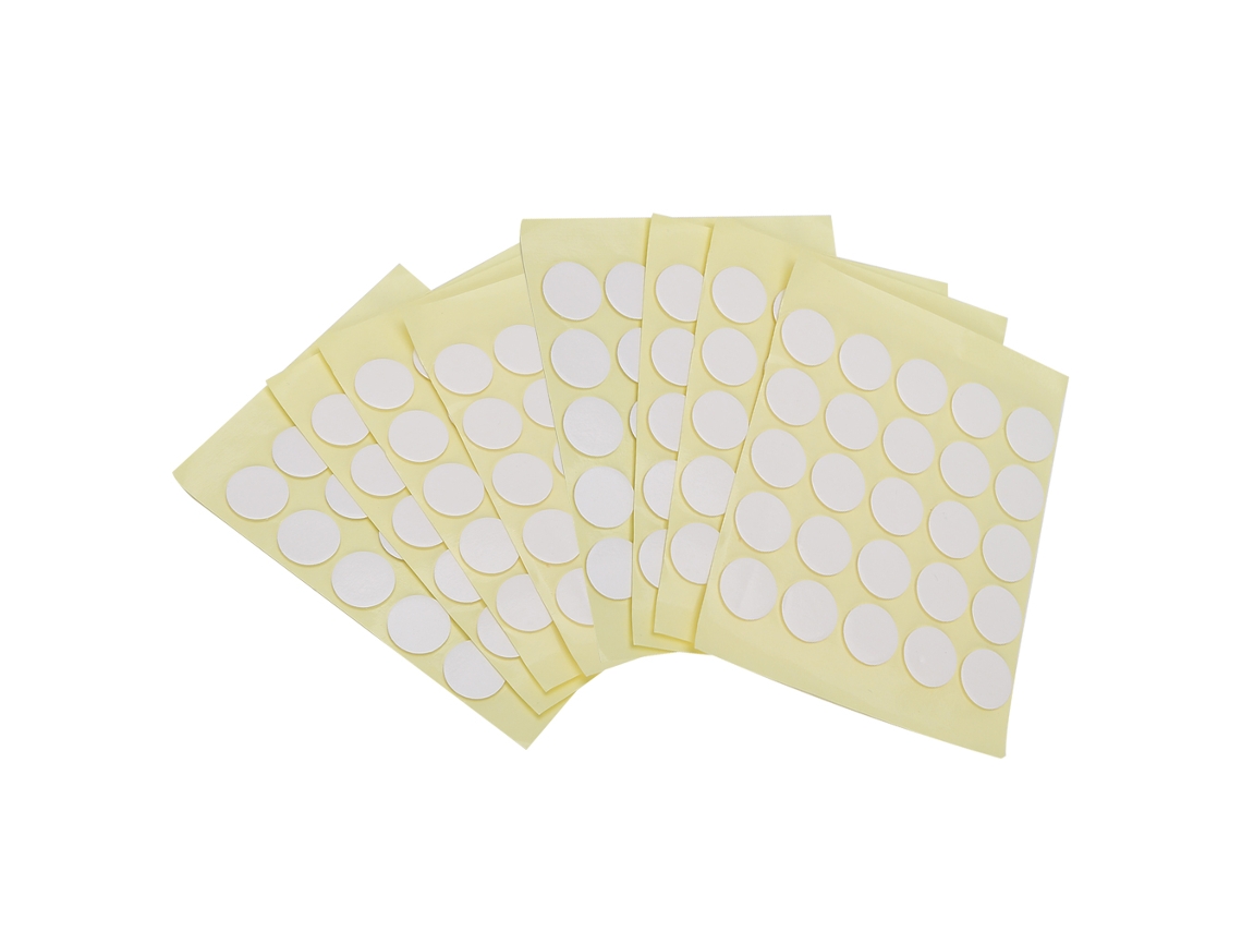 Rebe - 200 piezas de cinta adhesiva redonda transparente de doble cara con fuerte adhesivo para decoración de uñas, 15 mm
