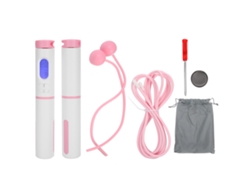 Cuerda Para Saltar Inteligente Con Conteo Y Cronometraje, Inalámbrica, De Acero, Equipo De Fitness, Rosa/blanco
