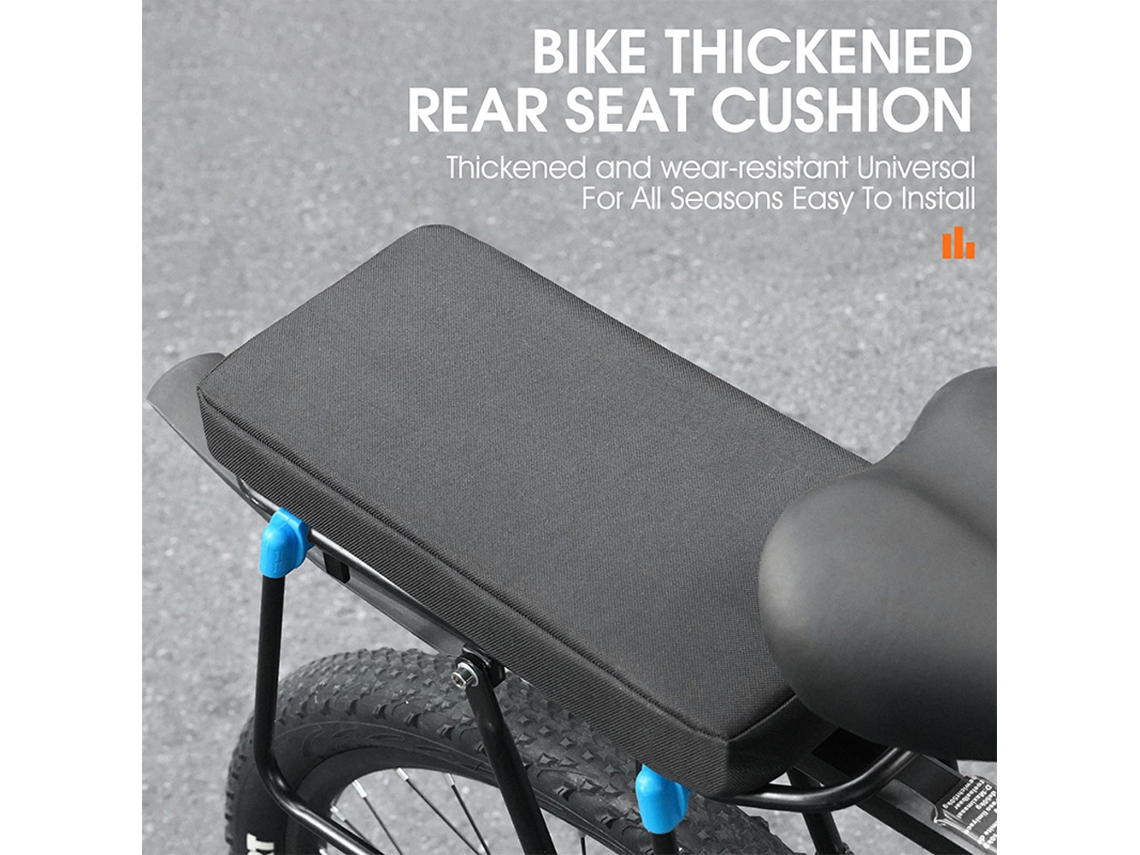 Cojín Para Asiento Trasero De Bicicleta, Suave, Grueso, Desmontable, Lavable Y Cómodo.