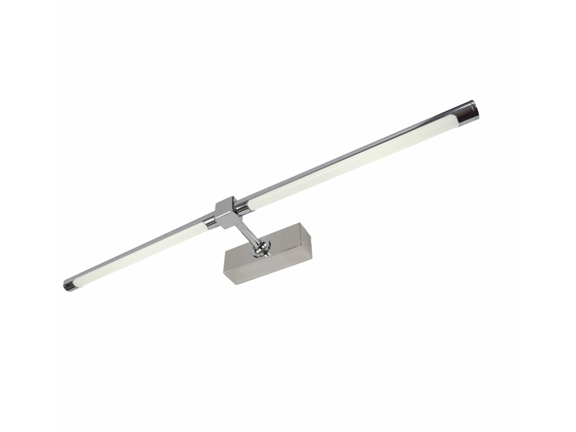 Aplique LED de pared para iluminar cuadros, espejos, murales, 18W, tono de luz neutro 4000K, acabado Cromo brillante. 72cm PAPUQ