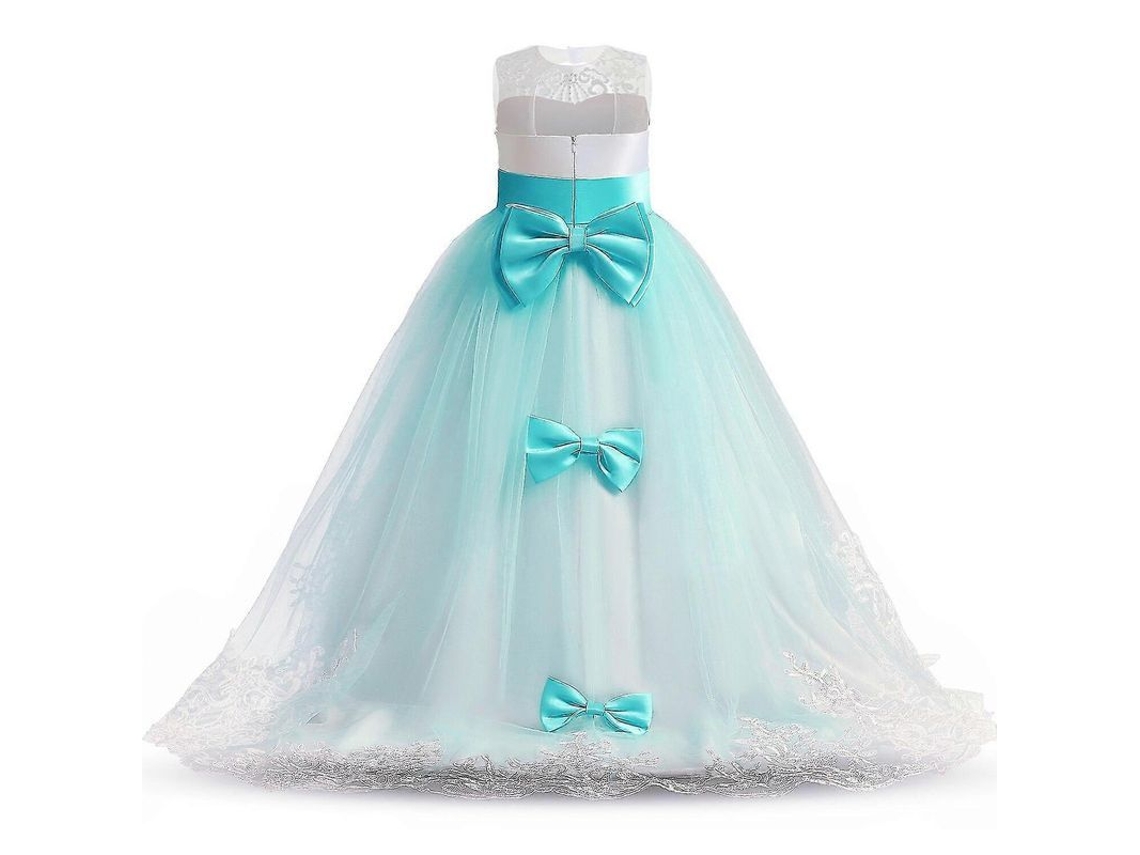 2026-vestido Largo Formal Para Niñas Con Silueta Trompeta/mermaid, Flores, Verde, Ocasión Especial