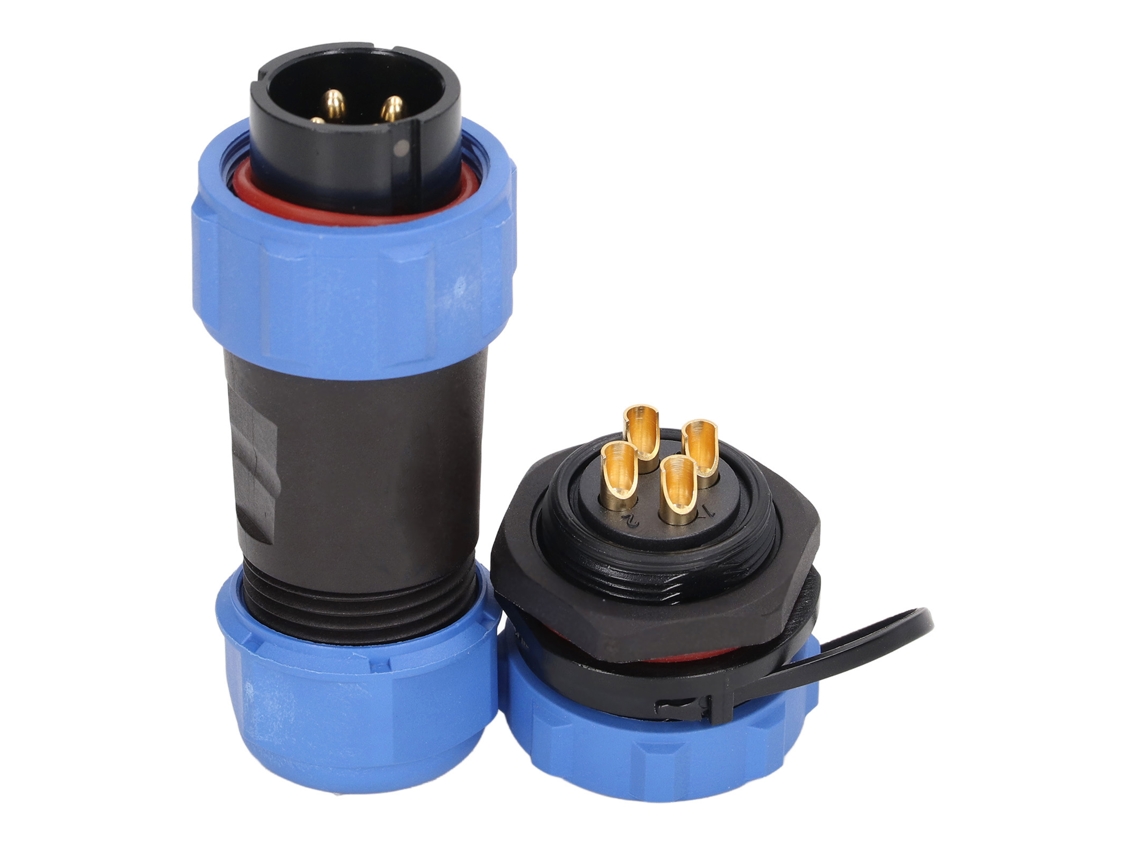 Yncm2026-conector Impermeable Ip68 Plug Macho Hembra Aviación Abs 4 Pines Para Alimentación Eléctrica