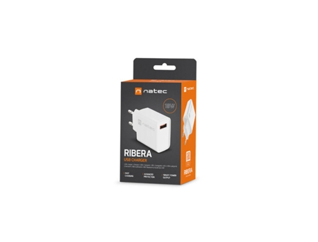 Cargador Pared Nuc Ribera NATEC Blanco