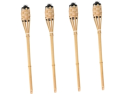 Antorchas De Bambú De 4 Piezas Para Jardín Exterior, Lámpara De Aceite Decorativa, Estacas Para El Suelo Para Fiestas.