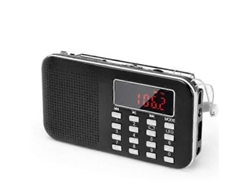 Radio portátil AM/FM GOKOCO J 908 con altavoz estéreo