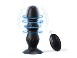 Vibrador De Silicona Con Control Remoto Inalmbrico Con 10 Modos De Vibracin Para Adultos (negro) Yizhood