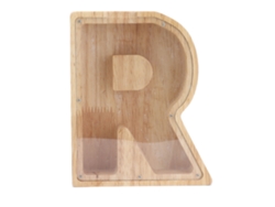 Monedero Personalizado Con Forma De Letra, Hecho De Bambú Y Acrílico, Ideal Para Regalos De Cumpleaños.