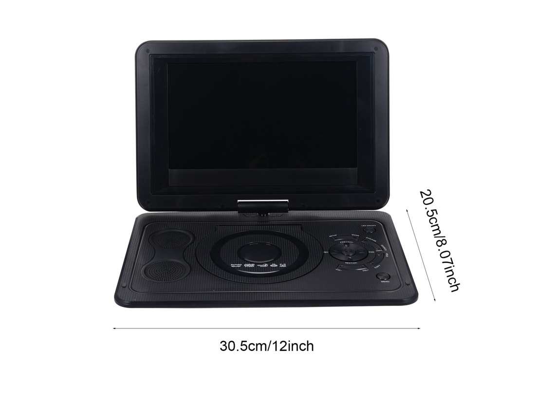 Reproductor De Dvd Portátil (pantalla Hd Giratoria 270°, Compatible Con Tv/tarjeta Sd/usb/juegos)