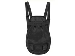 Mochila Transportadora Para Mascotas Ajustable Frontal Con Malla Transpirable Para Gatos Y Perros L-xl M Negro