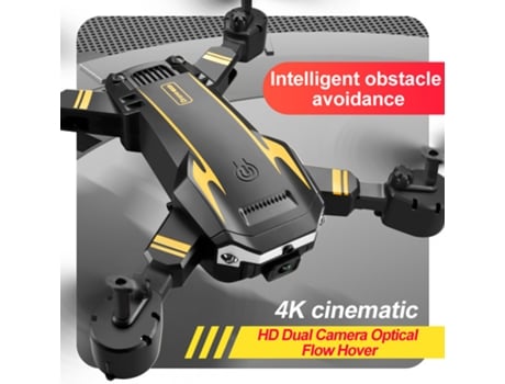 Dron de control remoto con cámara G6 4K HD (1 Batería - Duración de la batería: 15 min - Amarillo)