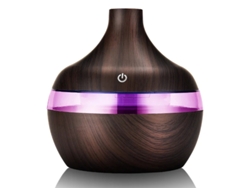 Humidificador USB de madera con difusor de aroma de fragancia y aceites esenciales. Mdug (color madera clara)