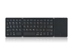 Teclado Inalámbrico Plegable Triple, Touchpad Integrado, Diseño Magnético, Batería De Larga Duración, Negro