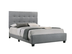 Cama doble Emily con somier 135 cm gris Colchón básico 18 cm SALDOSYSTOCKS