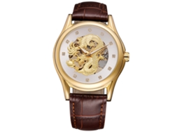 Reloj Mecánico Para Hombre Forsining, Resistente Al Agua Hasta 30 M, Con Correa De Piel Sintética.