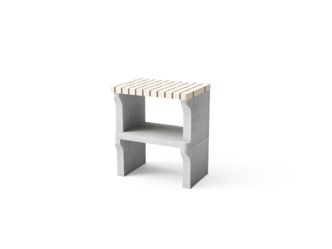 Módulo para Barbacoa MOVELAR New Iberia (Blanco, Gris - 70x47x80cm)