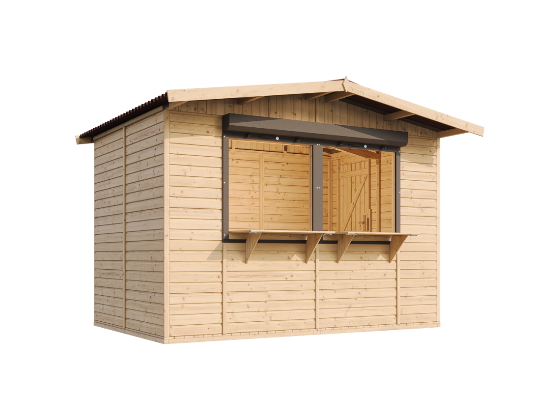 Caseta De Jardín De Madera 263 X 336 Cm / 6 M2  - Timbela M150z