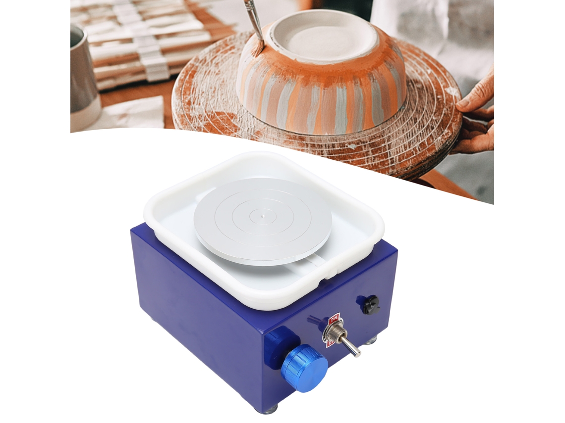 Mini Rueda Eléctrica De Cerámica Con Recipiente Extraíble, Estable Para Niños, 100-240 V, Enchufe Británico.