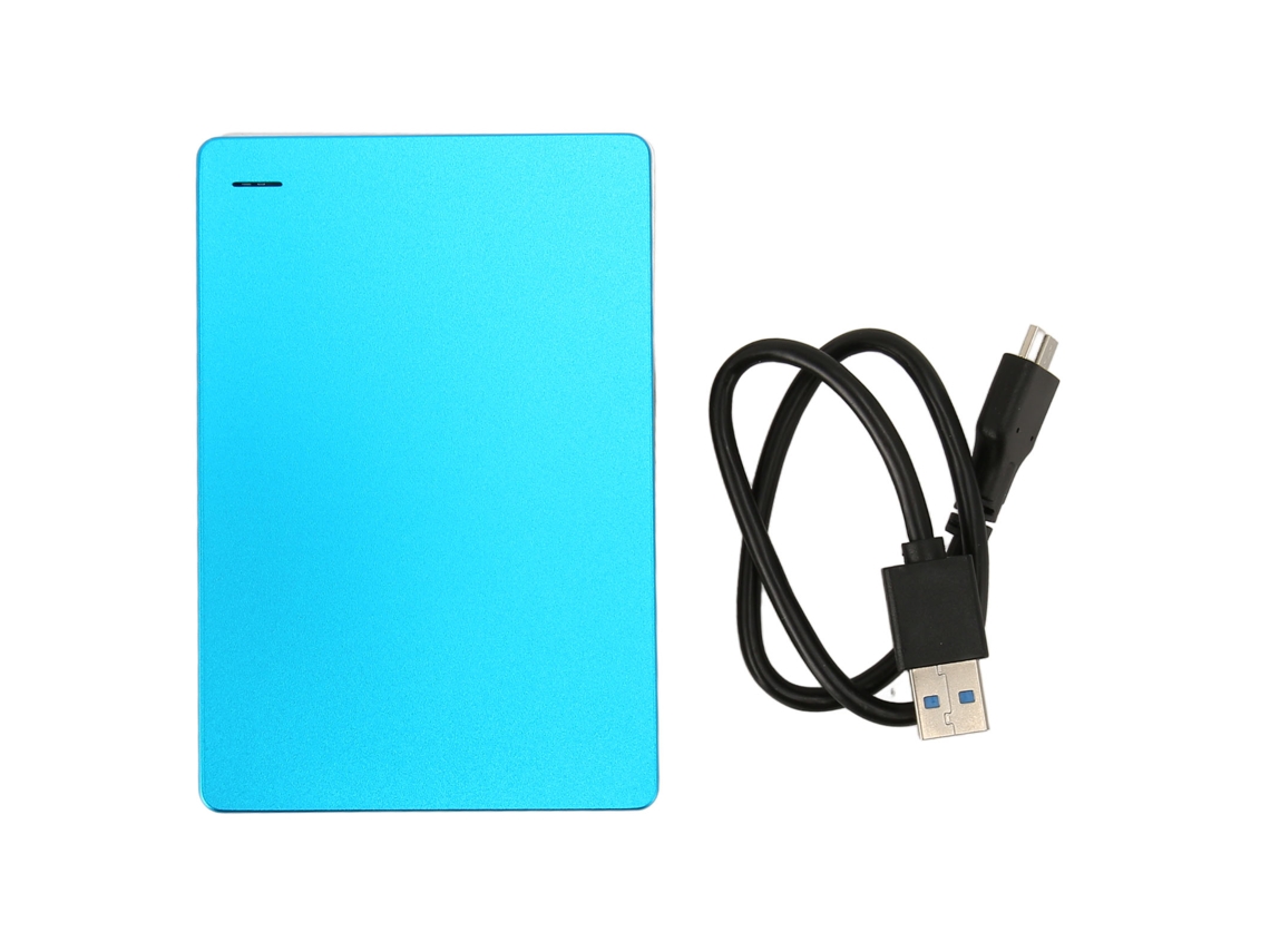 Disco Duro Externo De 1tb Usb3.0 De 2.5 Pulgadas, Ultra Delgado Y Portátil Para Pc, Tv Y Teléfono, Color Azul