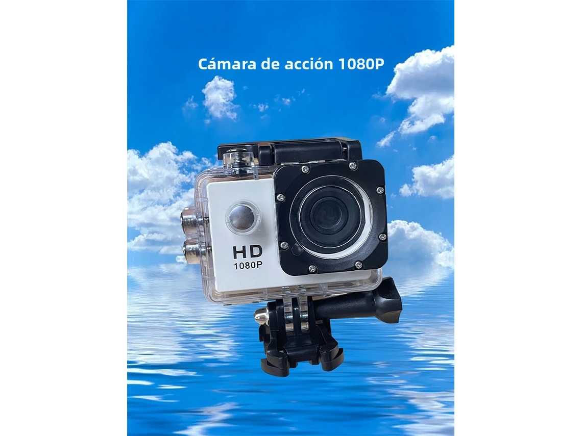 Mini Câmera de Ação Esportiva Externa À Prova D'água 1080p, Filmadora Dv para Carro MDUG (branca)