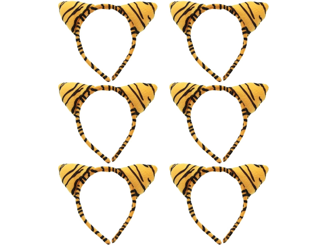 Lot De 6 Serrage, Cabezas Oreilles De Tigre En Poils D'animaux Doux