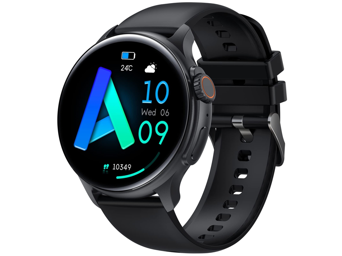 (negro) Reloj Inteligente Unisex, Con Función De Llamada, Pantalla Amoled De 1,43 Pulgadas, Resistente Al Agua.