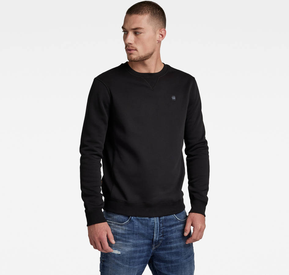 Sudadera Premium Core hombre gstar punto l negro