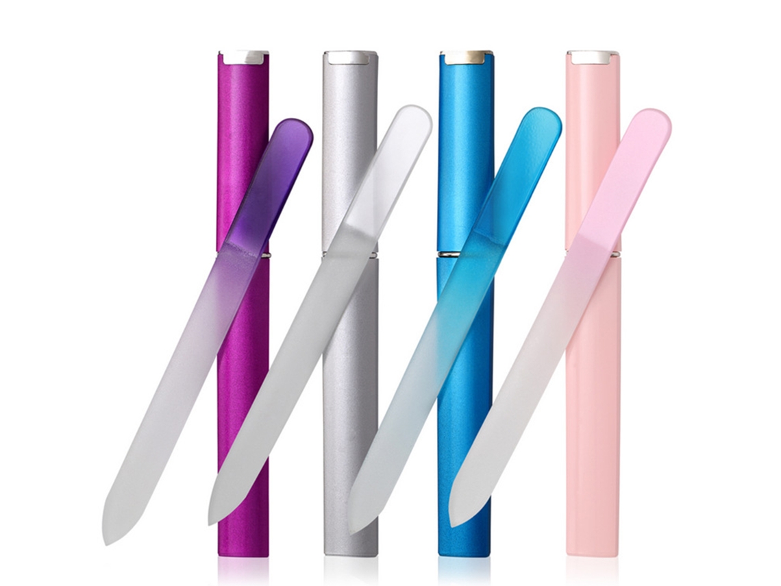 Lixa De Unhas Gradiente 14cm Com Superfície Suave Para Manicure E Pedicure Colorida