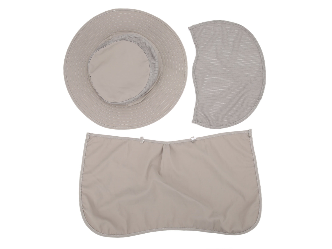 2026rebe-gorra De Pesca Nylon Transpirable Con Abertura Para Cuello, Protección Solar Para Hombre Y Mujer, Gris Claro