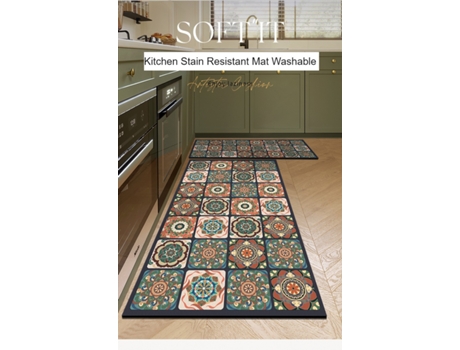 Alfombras Antideslizantes para El Piso De La Cocina Alfombras Lavables para Lavandería-Patrón 10-50cmx120cm LUUCOZK