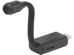 Mini cámara serpiente wifi semirrígida 1080p HD con IA, detección humana, alarma, webcam, USB integrado, 32 g, portátil, ligera, Bestvite (negra)