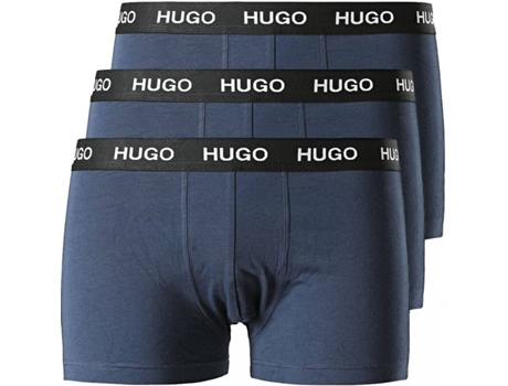 Paquete de 3 Boxers HUGO BOSS Algodón Hombre (S - Azul)