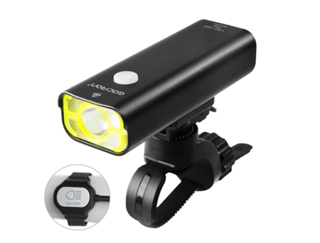 Luz de bicicleta recargable USB ENZONS de 400 lúmenes con interruptor remoto de cable Luz de cabeza de manillar de bicicleta impermeable ENZONS