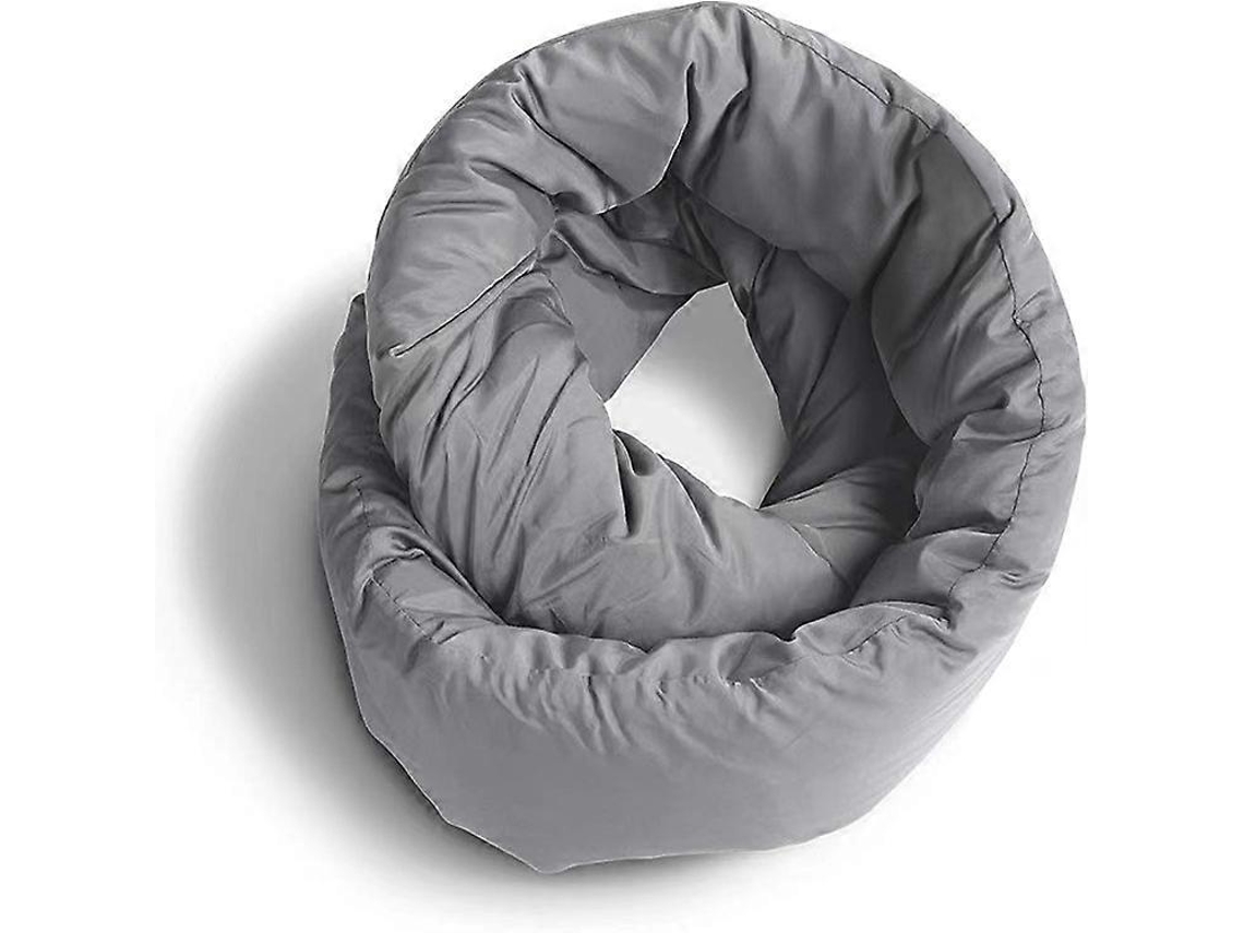 Rebe-almohada Cervical Viaje - Soporte 360 Versátil Suave - Lavable A Máquina - Viajes Aéreos Y Carretera Gris
