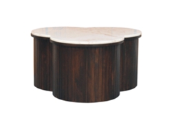 Mesa De Centro De Madera Maciza Marble Verona