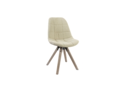 Silla beige de algodón y poliéster (47x55x85cm) ALEXANDRA HOUSE LIVING