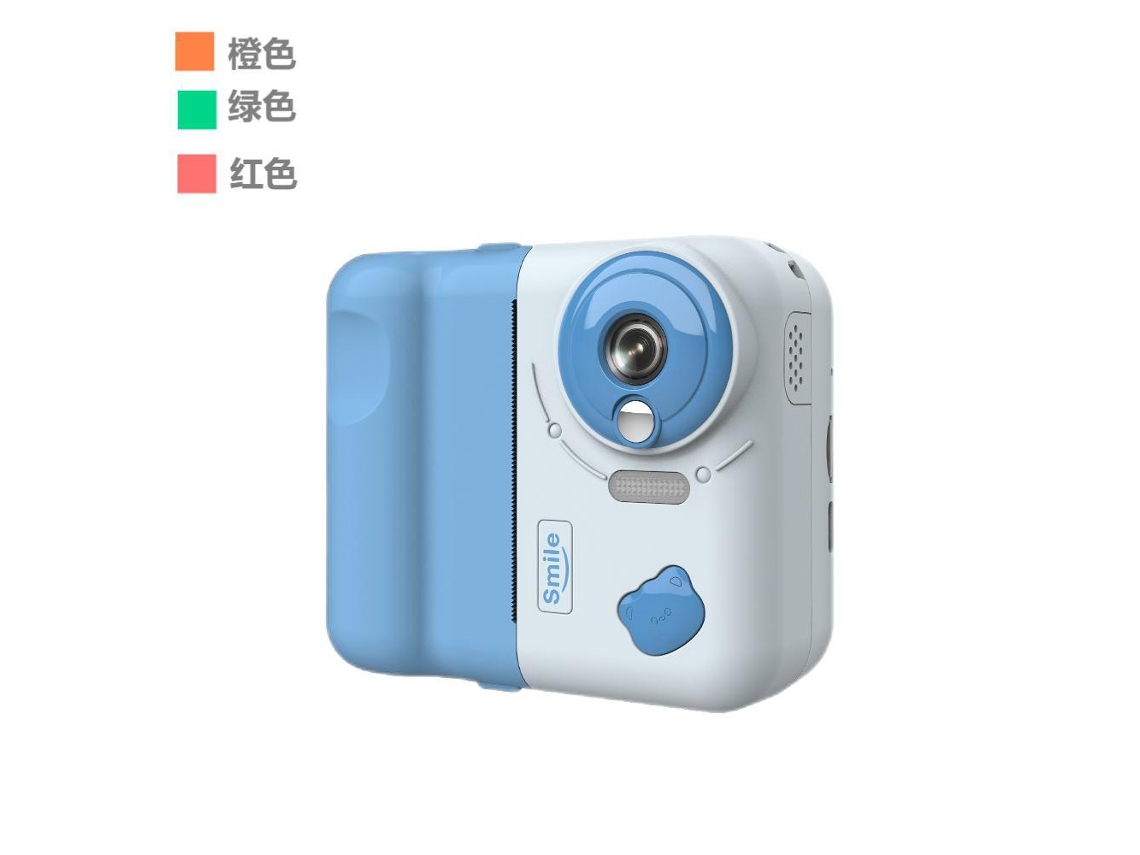 Cámara Polaroid para niños (azul claro para imprimir) (Imprime fotos en un solo color - Tarjeta de memoria de 16 GB)