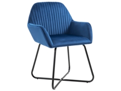 Sillas de comedor de terciopelo azul de 6 piezas EXCLUSIVAS DE LA CASA